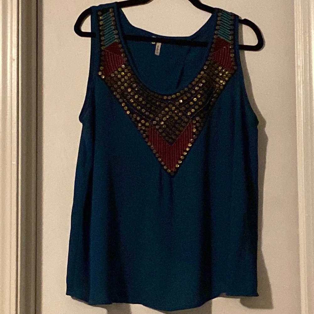 Teal blouse